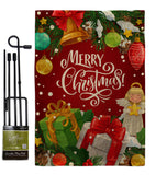 Merry Christmas - Christmas Winter Vertical Impressions Decorative Flags HG114232 Made In USA