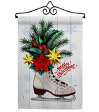 Christmas Skates - Christmas Winter Vertical Impressions Decorative Flags HG114245 Made In USA