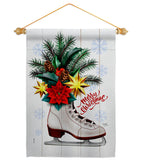 Christmas Skates - Christmas Winter Vertical Impressions Decorative Flags HG114245 Made In USA