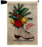 Christmas Skates - Christmas Winter Vertical Impressions Decorative Flags HG114245 Made In USA