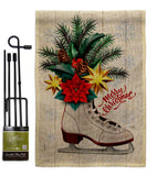 Christmas Skates - Christmas Winter Vertical Impressions Decorative Flags HG114245 Made In USA