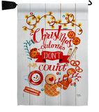 Christmas Calories - Christmas Winter Vertical Impressions Decorative Flags HG114246 Made In USA