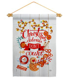 Christmas Calories - Christmas Winter Vertical Impressions Decorative Flags HG114246 Made In USA