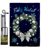 Vela Feliz Navidad - Christmas Winter Vertical Impressions Decorative Flags HG120016 Made In USA