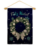 Vela Feliz Navidad - Christmas Winter Vertical Impressions Decorative Flags HG120016 Made In USA