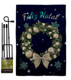 Vela Feliz Navidad - Christmas Winter Vertical Impressions Decorative Flags HG120016 Made In USA