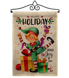 Elf Holiday - Christmas Winter Vertical Impressions Decorative Flags HG120019 Made In USA