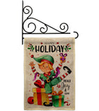 Elf Holiday - Christmas Winter Vertical Impressions Decorative Flags HG120019 Made In USA
