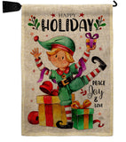 Elf Holiday - Christmas Winter Vertical Impressions Decorative Flags HG120019 Made In USA