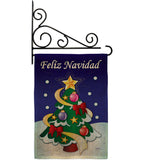 Felíz Navidad - Christmas Winter Vertical Impressions Decorative Flags HG120028 Made In USA