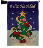 Felíz Navidad - Christmas Winter Vertical Impressions Decorative Flags HG120028 Made In USA