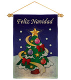 Felíz Navidad - Christmas Winter Vertical Impressions Decorative Flags HG120028 Made In USA