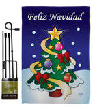 Felíz Navidad - Christmas Winter Vertical Impressions Decorative Flags HG120028 Made In USA