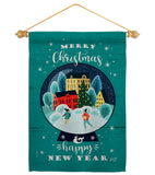 Christmas Skating - Christmas Winter Vertical Impressions Decorative Flags HG130291 Made In USA