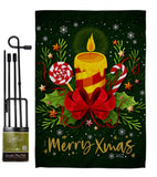 X'mas Candles - Christmas Winter Vertical Impressions Decorative Flags HG130297 Made In USA