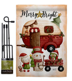 Winter Camping Bright - Christmas Winter Vertical Impressions Decorative Flags HG130302 Made In USA