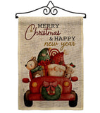 Santa Ride - Christmas Winter Vertical Impressions Decorative Flags HG130303 Made In USA