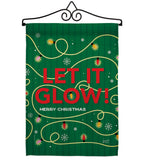 Christmas Glow - Christmas Winter Vertical Impressions Decorative Flags HG130432 Made In USA