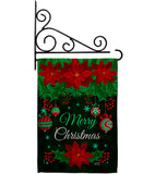 Poinsettia Ornaments - Christmas Winter Vertical Impressions Decorative Flags HG137307 Made In USA