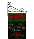 Poinsettia Ornaments - Christmas Winter Vertical Impressions Decorative Flags HG137307 Made In USA