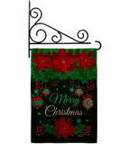 Poinsettia Ornaments - Christmas Winter Vertical Impressions Decorative Flags HG137307 Made In USA