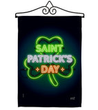 Saint Pat Neon - Christmas Winter Vertical Impressions Decorative Flags HG137313 Made In USA