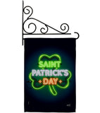 Saint Pat Neon - Christmas Winter Vertical Impressions Decorative Flags HG137313 Made In USA