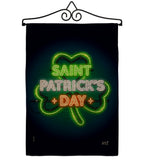 Saint Pat Neon - Christmas Winter Vertical Impressions Decorative Flags HG137313 Made In USA