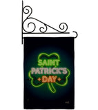 Saint Pat Neon - Christmas Winter Vertical Impressions Decorative Flags HG137313 Made In USA