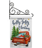 Holly Jolly Christmas - Christmas Winter Vertical Impressions Decorative Flags HG137332 Made In USA