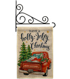 Holly Jolly Christmas - Christmas Winter Vertical Impressions Decorative Flags HG137332 Made In USA