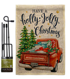 Holly Jolly Christmas - Christmas Winter Vertical Impressions Decorative Flags HG137332 Made In USA