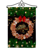 Christmas Wreath - Christmas Winter Vertical Impressions Decorative Flags HG137339 Made In USA