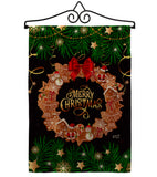 Christmas Wreath - Christmas Winter Vertical Impressions Decorative Flags HG137339 Made In USA