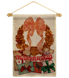 Pine Cone Wreath - Christmas Winter Vertical Impressions Decorative Flags HG190015 Made In USA