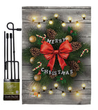 Lightful Merry Christmas - Christmas Winter Vertical Impressions Decorative Flags HG191049 Made In USA