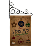Joyful Christmas And New Year - Christmas Winter Vertical Impressions Decorative Flags HG191079 Made In USA