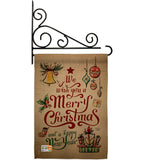Merry Christmas and Happy New Year - Christmas Winter Vertical Impressions Decorative Flags HG191081 Made In USA
