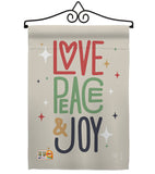 Love Peace & Joy - Christmas Winter Vertical Impressions Decorative Flags HG192050 Made In USA