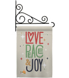 Love Peace & Joy - Christmas Winter Vertical Impressions Decorative Flags HG192050 Made In USA