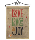 Love Peace & Joy - Christmas Winter Vertical Impressions Decorative Flags HG192050 Made In USA