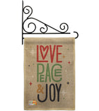 Love Peace & Joy - Christmas Winter Vertical Impressions Decorative Flags HG192050 Made In USA