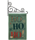 Ho Ho Ho - Christmas Winter Vertical Impressions Decorative Flags HG192051 Made In USA