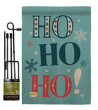 Ho Ho Ho - Christmas Winter Vertical Impressions Decorative Flags HG192051 Made In USA