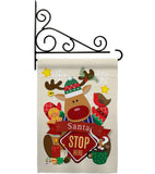 Santa Santa Stop Here - Christmas Winter Vertical Impressions Decorative Flags HG192052 Made In USA