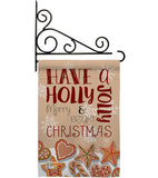 Have A Holly Jolly - Christmas Winter Vertical Impressions Decorative Flags HG192128 Made In USA