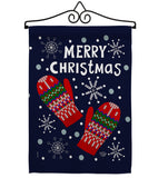 Christmas Mitten - Christmas Winter Vertical Impressions Decorative Flags HG192226 Made In USA