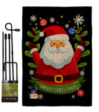 Cute Santa - Christmas Winter Vertical Impressions Decorative Flags HG192239 Made In USA