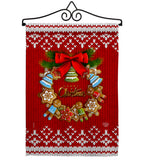 Gingerbread Wreath - Christmas Winter Vertical Impressions Decorative Flags HG192249 Made In USA