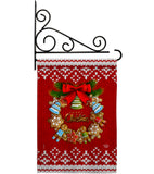 Gingerbread Wreath - Christmas Winter Vertical Impressions Decorative Flags HG192249 Made In USA